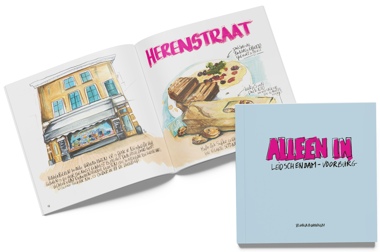 Cover en voorbeeldpagina van het boek Alleen in Leidschendam-Voorburg