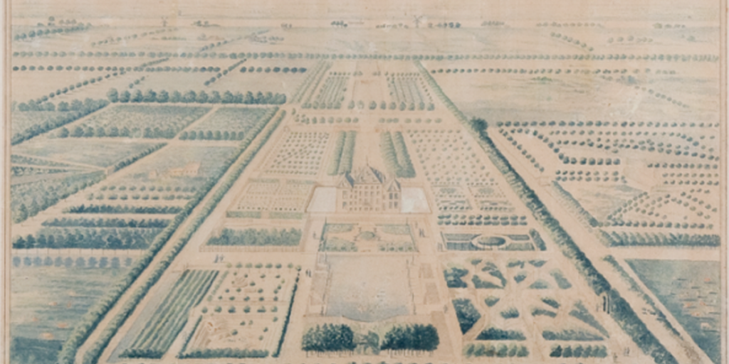 Old drawing of the Duivenvoorde Estate